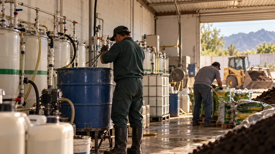 Recreación del proceso de producción de composta y mejoradores de suelo de Koolterra en Chihuahua